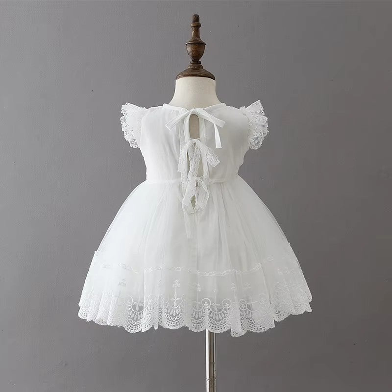 9769 Baby Girls Embroidered Christening Baptism Dress Baby Girl Wedding Gowns White Communion Dress Kids Baby Dresses 12 to 18 Months