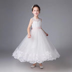 8551 Kids Party Wear Flower Girls Dresses for Weeding Long a Line Wedding Pageant Dresses Tulle Party Gown Children Dress 11 Year Old
