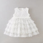 7171 Christening Dress for Baby Girl 0-24M White Embroidery Elegant Toddlers Girl Dresses High Quality Baby Girl Wedding Frocks