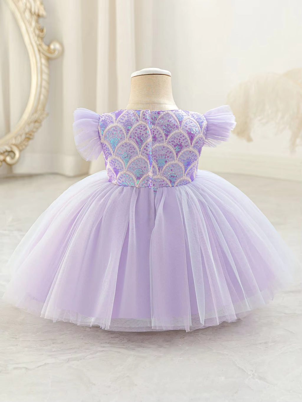 5283 2 Years Baby Girl Party Wear Dress Fluffy Wholesale Baby Dress One Year Old Birthday Dress Summer Romper Dress Designs for Girls