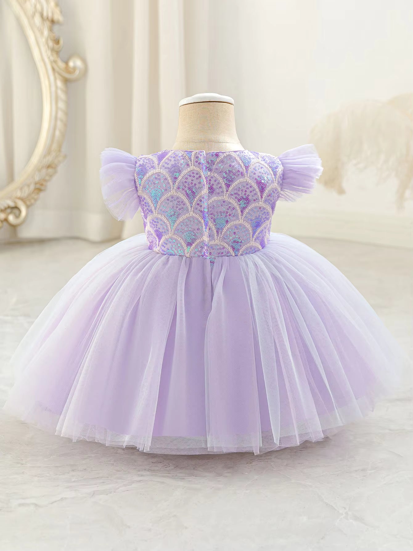 5283 2 Years Baby Girl Party Wear Dress Fluffy Wholesale Baby Dress One Year Old Birthday Dress Summer Romper Dress Designs for Girls