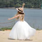 7768 Pageant Ball Gown Lace Flower Girl Dress Sleeveless Girls High Quality Teenage Elegant Party Prom Dance Formal
