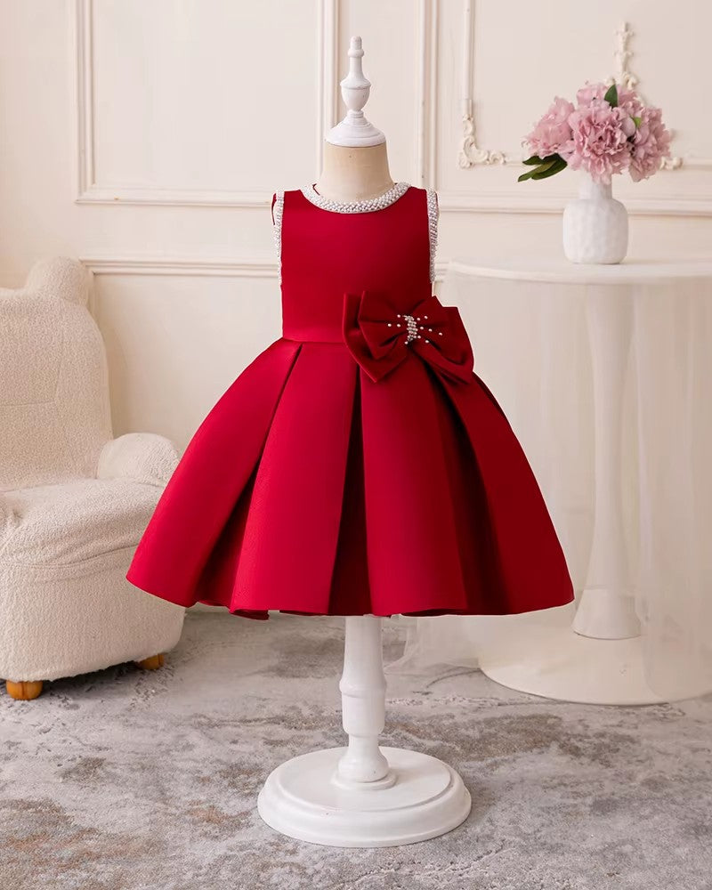 7891 Navy Blue Flower Girl Uniform Church Dress 3 Years Old Baby Girl Summer Birthday Party Wear Dress Made in China for Baby Girl