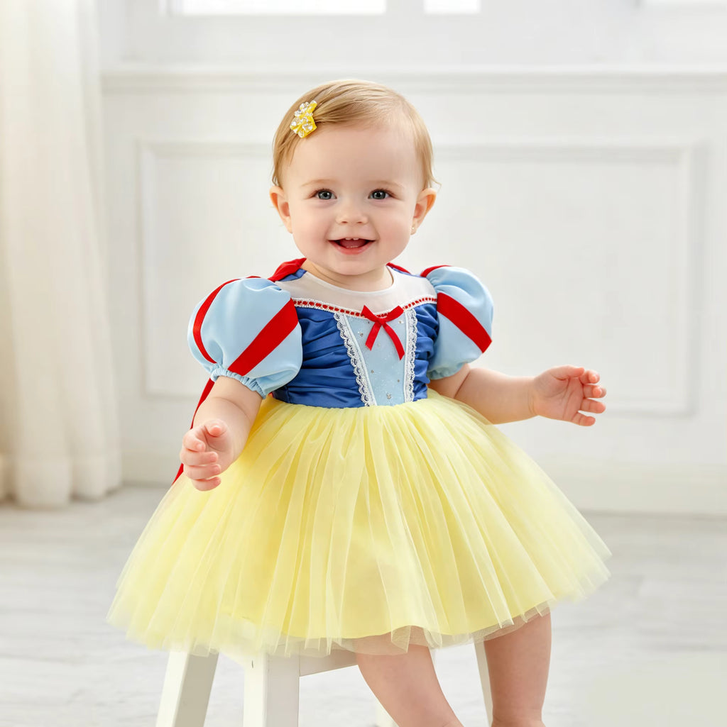 6273 Wholesale Tulle Short Sleeves Sequin Baby Flower Girl Dresses 18-24M Blue Gold Toddler Baby Girl Newborn Tutu Dresses 1Y