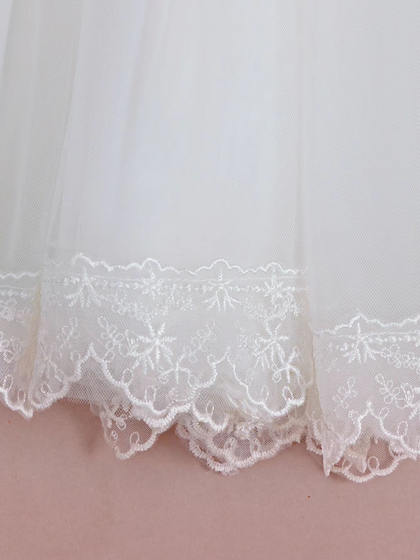 5199 Baby White Frill Dress Christening Pattern Wedding Birthday Princess Dress 9-12M Soft Infant Girl Party Clothes with Hat