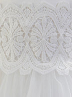 7526 Formal Flower Christening Special Occasions Gown Clothes Set White Baby Girls Embroideries Baptism Dresses for Party