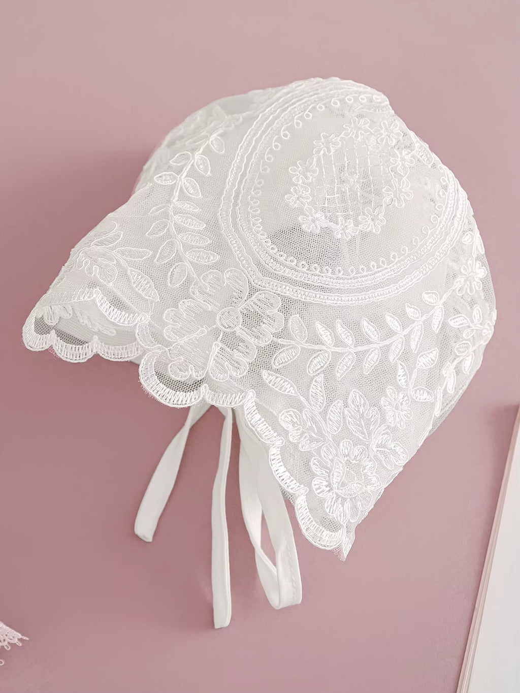 5082 Baptism Baby Girl Dresses Lace Baby Frocks Party Wear Floral Gown with Bonnet Summer Infant Clothing