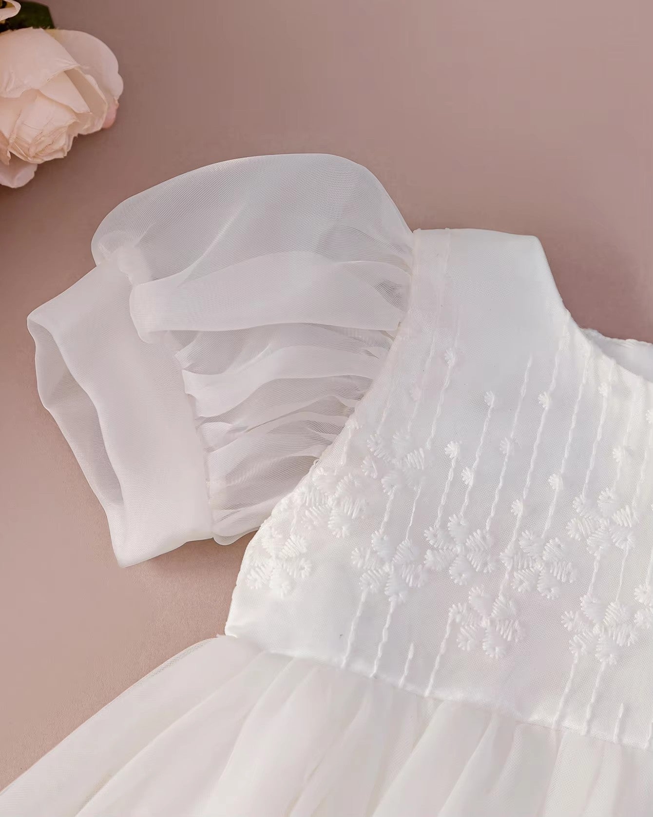 7898 Wholesale High Quality Newborn Short Sleeve Summer Princess Baby Birthday Dress Christening Dresses Baby Dress 6 Months