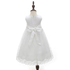 9903 Baby Girls Special Occasions Dresses Waist Christening Gown Baptism Dress With Bonnet