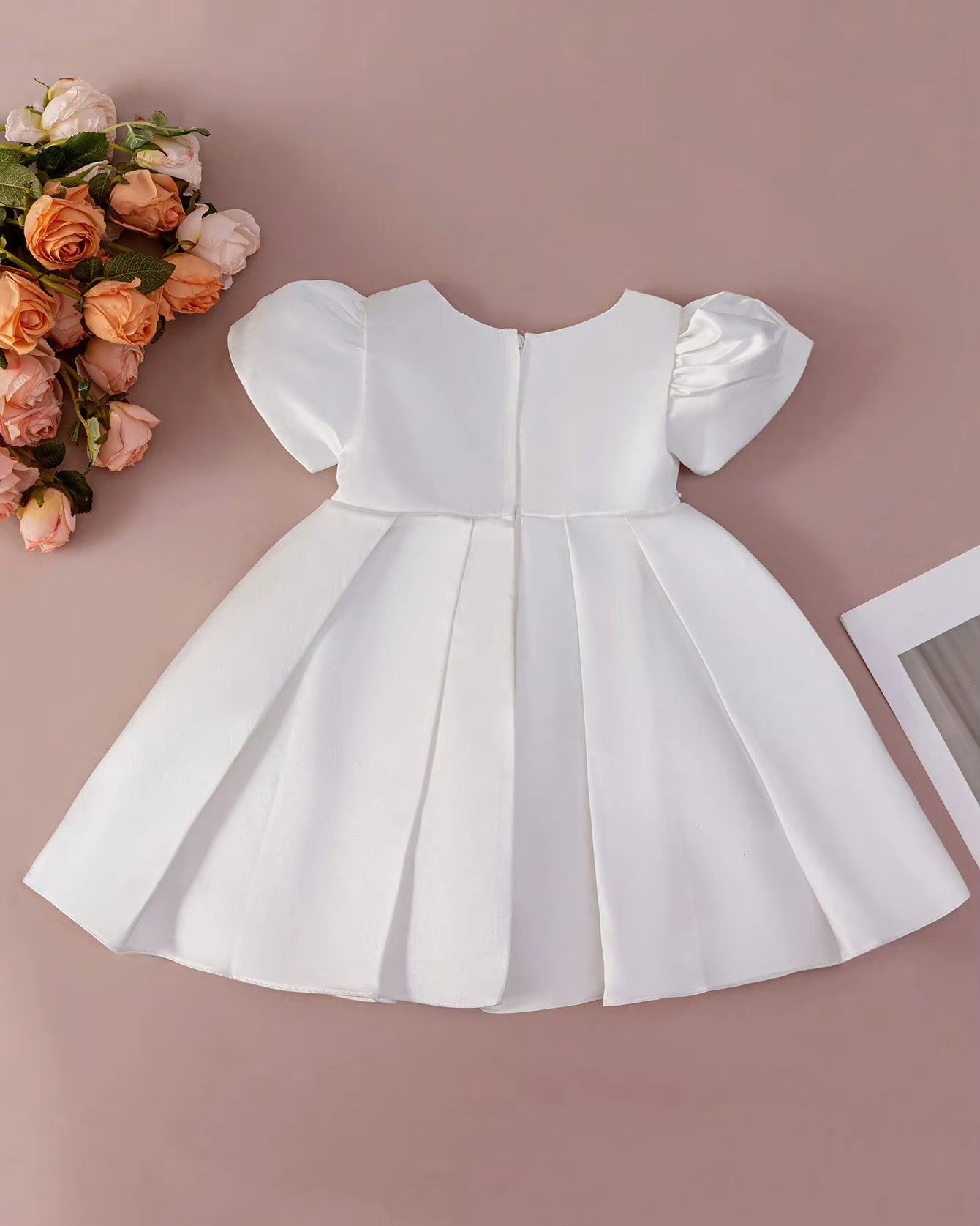 7863 New Baby Girl Baptism Dress Toddler Kids Summer Clothes Birthday Party First Communion Dresses Elegant Little Girl Dress