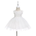 9767 Factory Sale Baby Infant Girl Baptism Dress Flower Newborn Gown White Lace Christening Dress 1 Year Birthday Gift