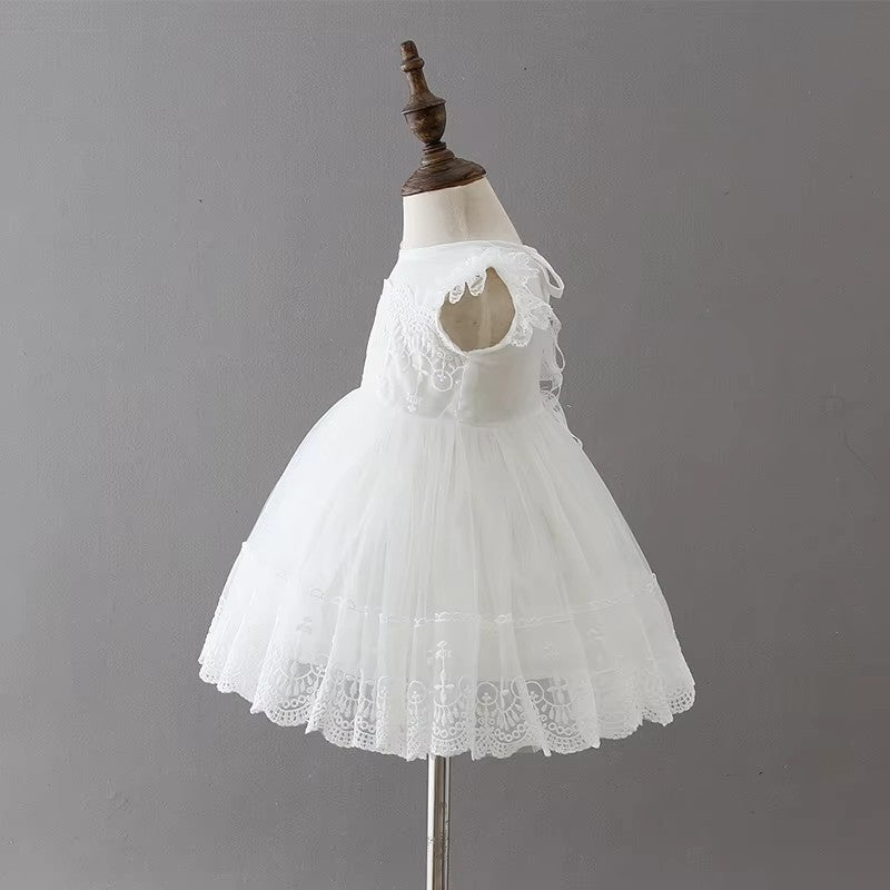 9769 Baby Girls Embroidered Christening Baptism Dress Baby Girl Wedding Gowns White Communion Dress Kids Baby Dresses 12 to 18 Months