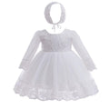 7698 Wholesale Baby Christening Dress Princess Baby Dresses 0-12 Months Wedding Party Flower Tulle Baby Party Dresses