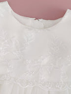 7953 Baptism Dress for Baby Girl Floral Cute Prom Short Newborn Baby Clothes Sleeveless With Bowknot Dresses Embroidered Baby Suit