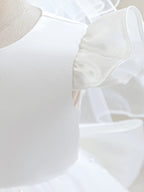 5280 White Baptism New Design Wedding Gown Girl Party Dress Custom Logo Frocks Kids Clothing Newborn Toddler Girls Dresses