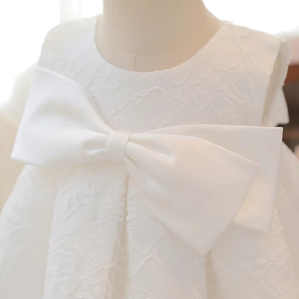 5051 Princess Dress for Girl Formal Wholesale White Lace Flower Girls' Dresses for Wedding Little Girl Clothes Baptism Gown