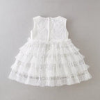 7171 Christening Dress for Baby Girl 0-24M White Embroidery Elegant Toddlers Girl Dresses High Quality Baby Girl Wedding Frocks
