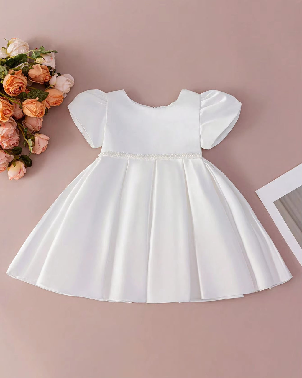 7863 New Baby Girl Baptism Dress Toddler Kids Summer Clothes Birthday Party First Communion Dresses Elegant Little Girl Dress