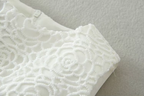 2089 Baby Girls White Lace Baptism Dress 3-24 Months Sleeveless Bow A-Line Christening Gown for Wedding Communion Formal Party