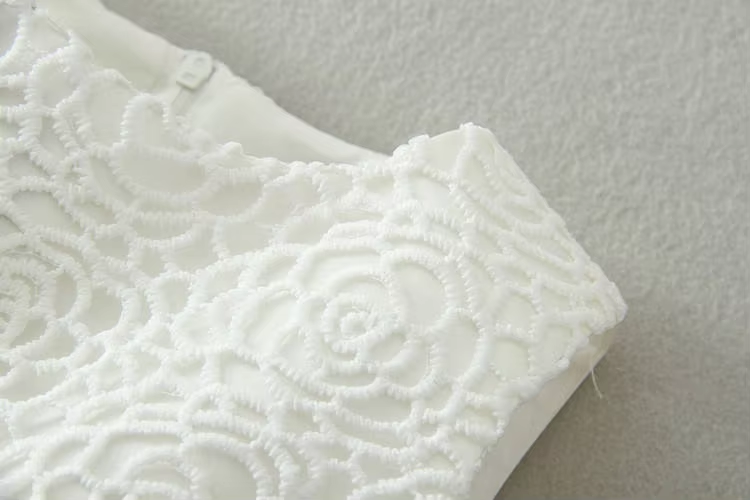 2089 Baby Girls White Lace Baptism Dress 3-24 Months Sleeveless Bow A-Line Christening Gown for Wedding Communion Formal Party
