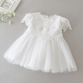 6150 High Quality White Christening Outfits Elegant Fancy Gown Luxury Lace Embroidered with Bonnet Wedding