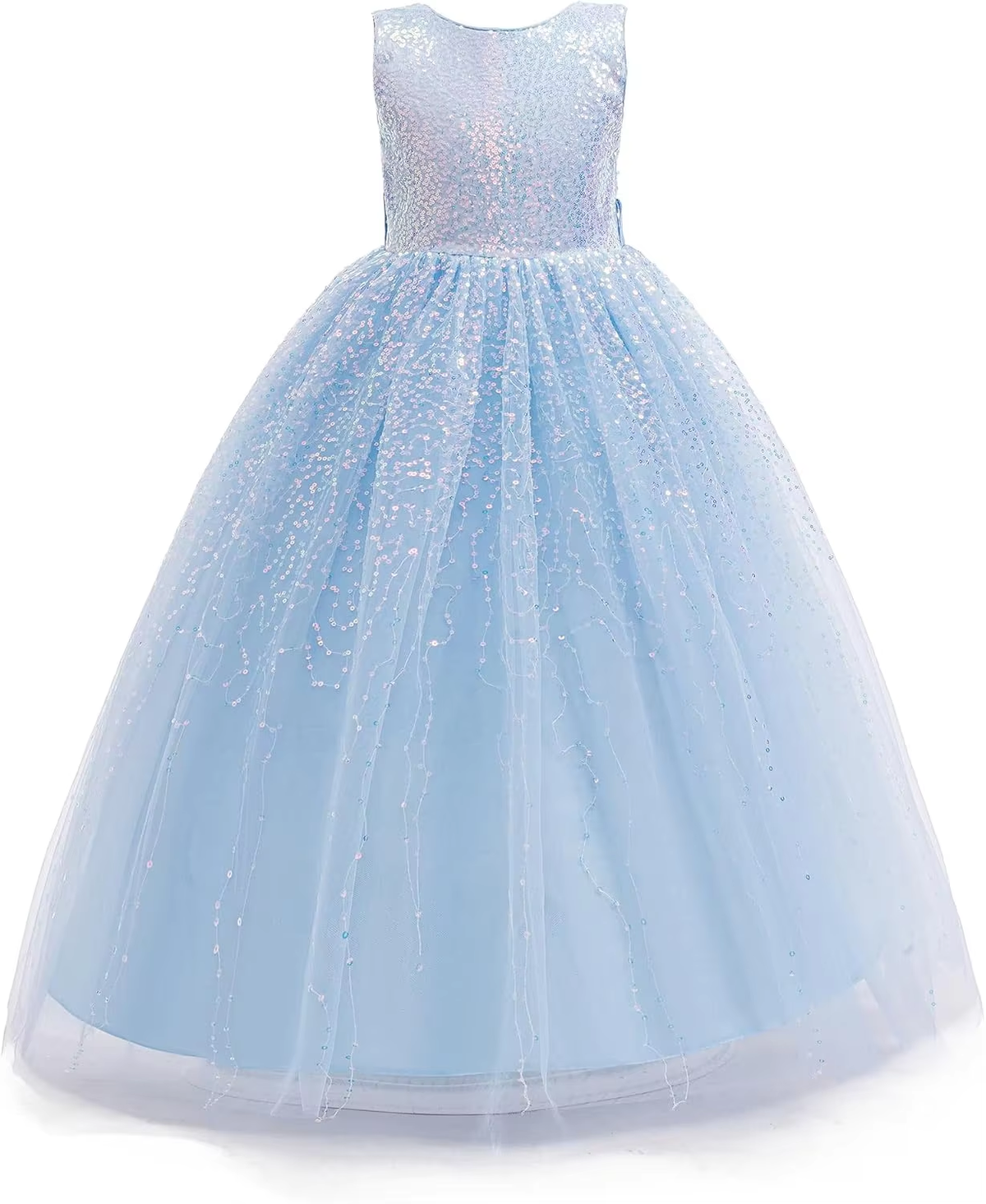 5157/5258  Wholesale Girl Dresses 10 Years Old Princess Gold Sequin Birthday Party Wedding Evening Gown Kids Baby Girls Frock