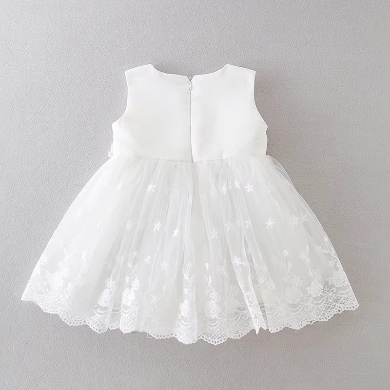 7173 Baby Girl Christening Dress Baptism Dedication Blessing Gown Special Occasion Dresses With Floral Embroidered