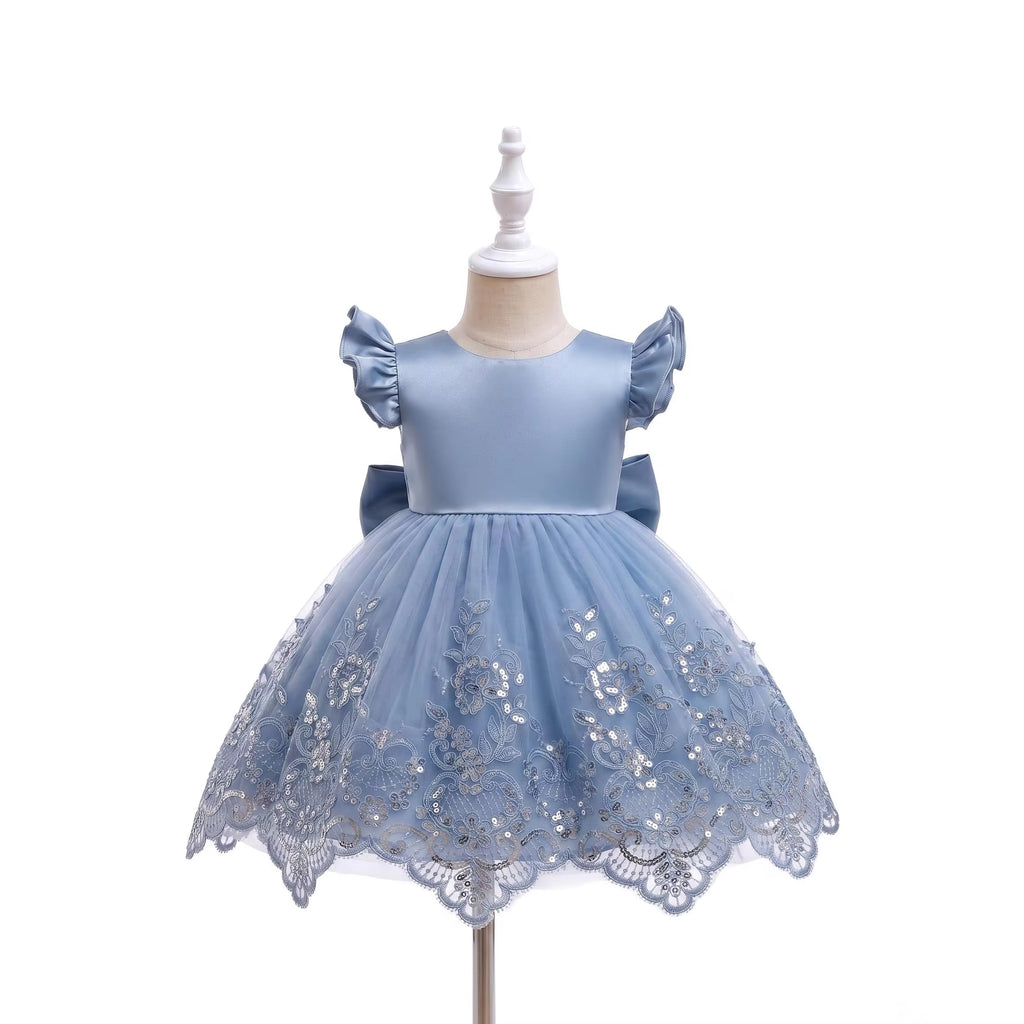 5359 Wholesale Infant Outfit Cotton Baptism Summer Princess Dress for Newborn 1 Year Old Baby Girls 1st Birthday Party Wedding
