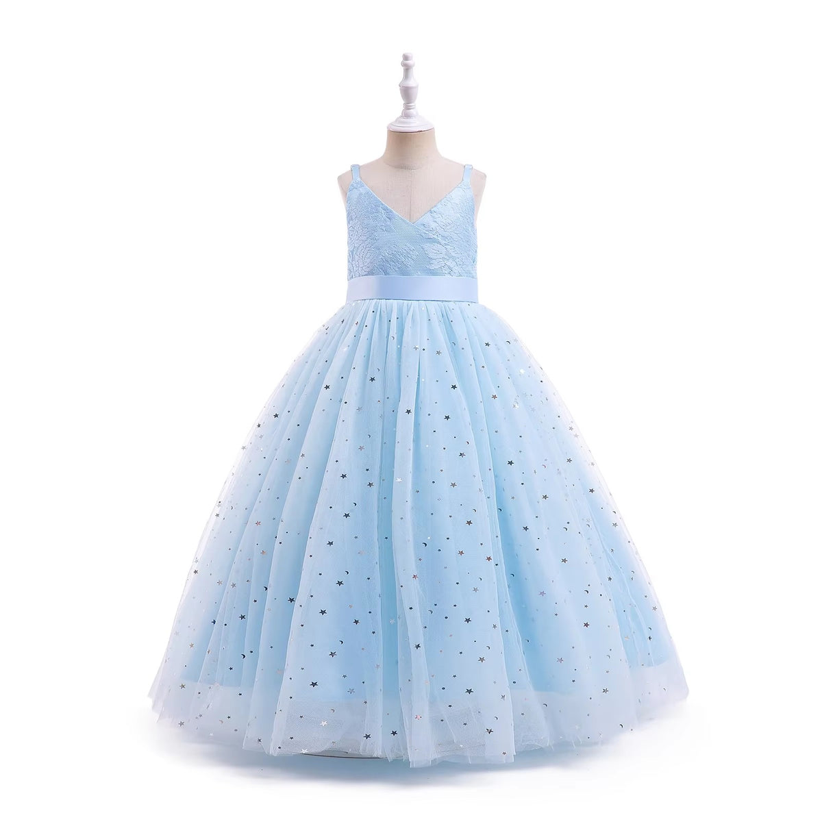 7688 Dresses Ball Gown Wedding Pageant Fashion Flower Girl Dress Girls Tulle Cute Fancy Formal Princess Elegant