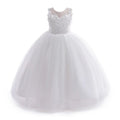 7893 Casual Kids Tulle New Design Princess Teenage Embroidery Flower Girl Dress Backless Dresses Lace Girls Wedding Fashion Luxury