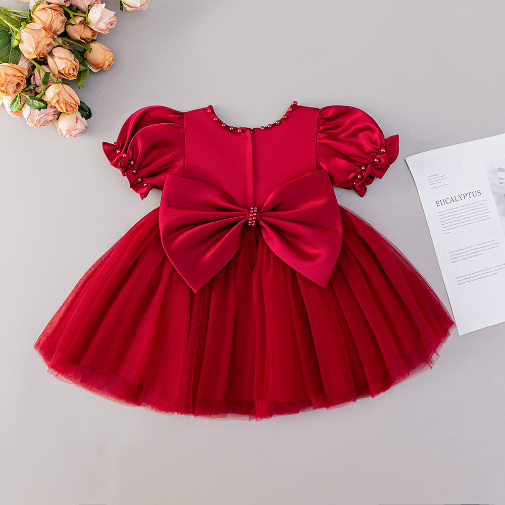5069 Luxury Toddler Baby Girl Dress Green Purple Puff Net Fairy Casual Baptism Occasion Dresses for 6 Months Baby Girls