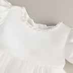 5069 New Design Birthday Princess Bow Wedding Satin High Quality Baby Girls Beautiful Prom Cute Ball Gown