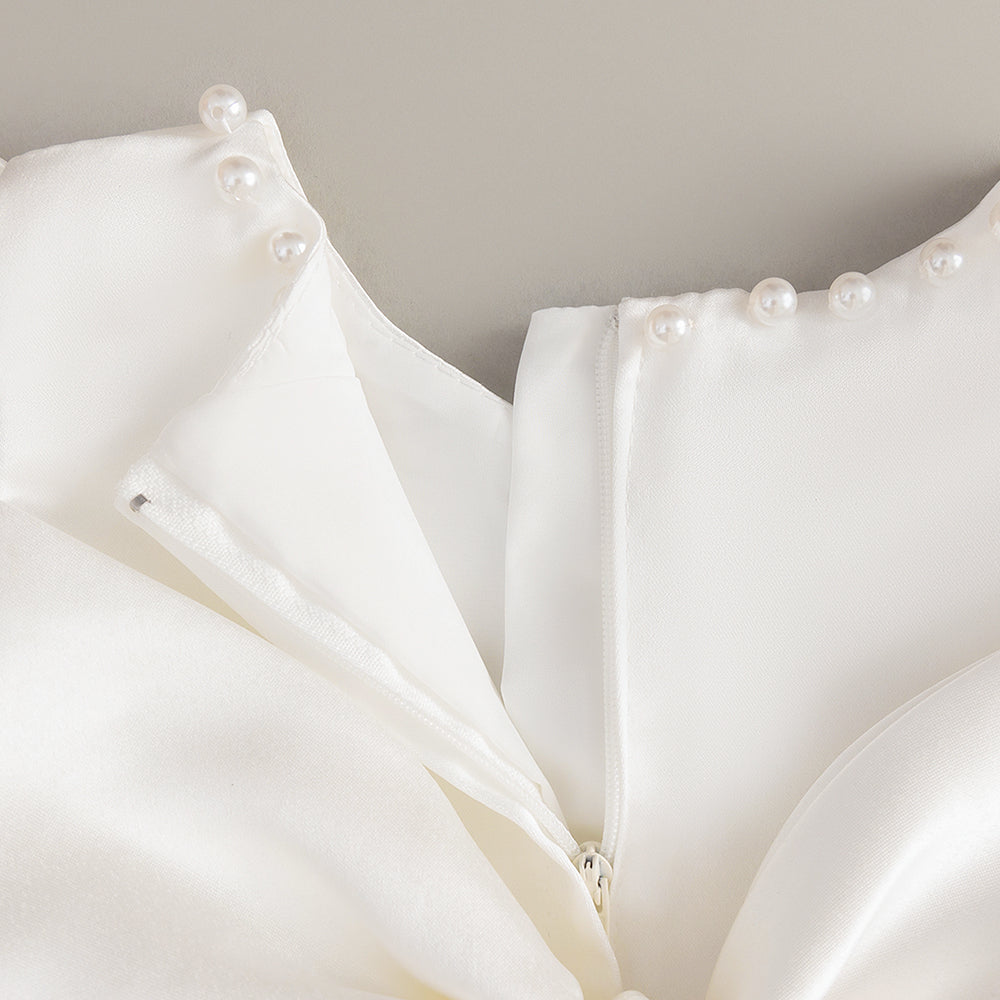 5069 New Design Birthday Princess Bow Wedding Satin High Quality Baby Girls Beautiful Prom Cute Ball Gown