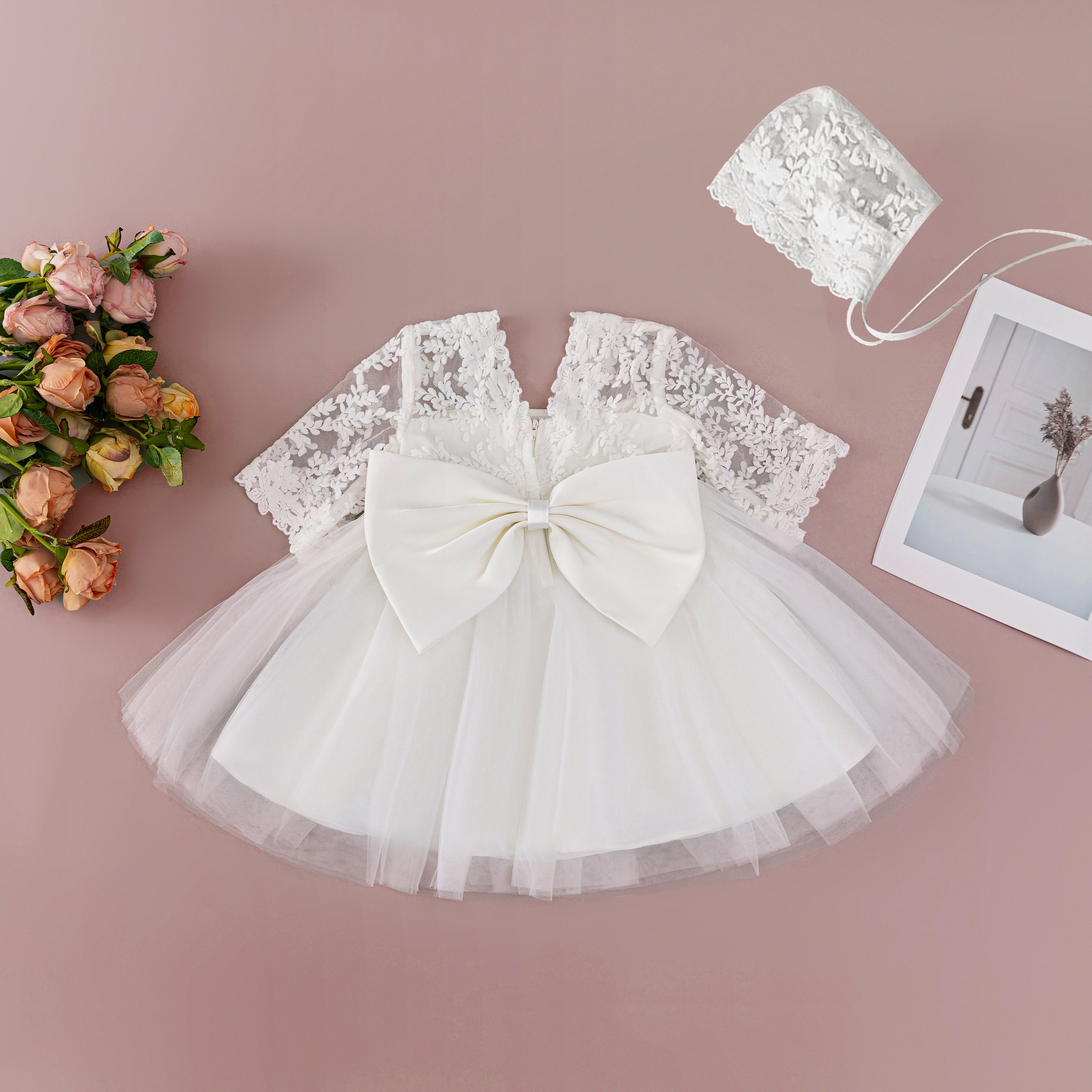 5078 Black Fluffy Princess Gown Lace Dress Set Wholesale 0-6 Months Latest Fashion Baby Girl Party Wear Dress for Baby Boy