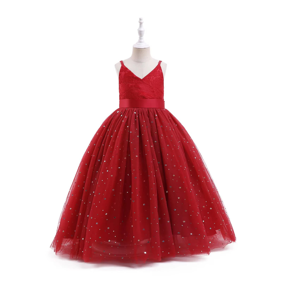 7688 Dresses Ball Gown Wedding Pageant Fashion Flower Girl Dress Girls Tulle Cute Fancy Formal Princess Elegant