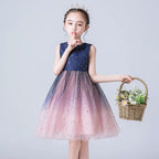 8566 Flower Girls Sparkle Tulle Dress Maid of Honor Dresses for Weddings Ball Gowns for Children Birthday Dresses