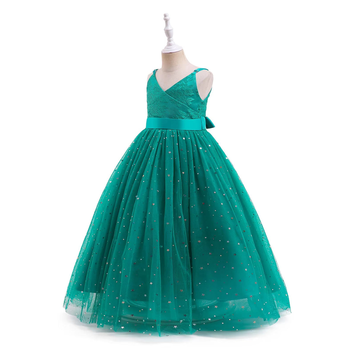 7688 Dresses Ball Gown Wedding Pageant Fashion Flower Girl Dress Girls Tulle Cute Fancy Formal Princess Elegant