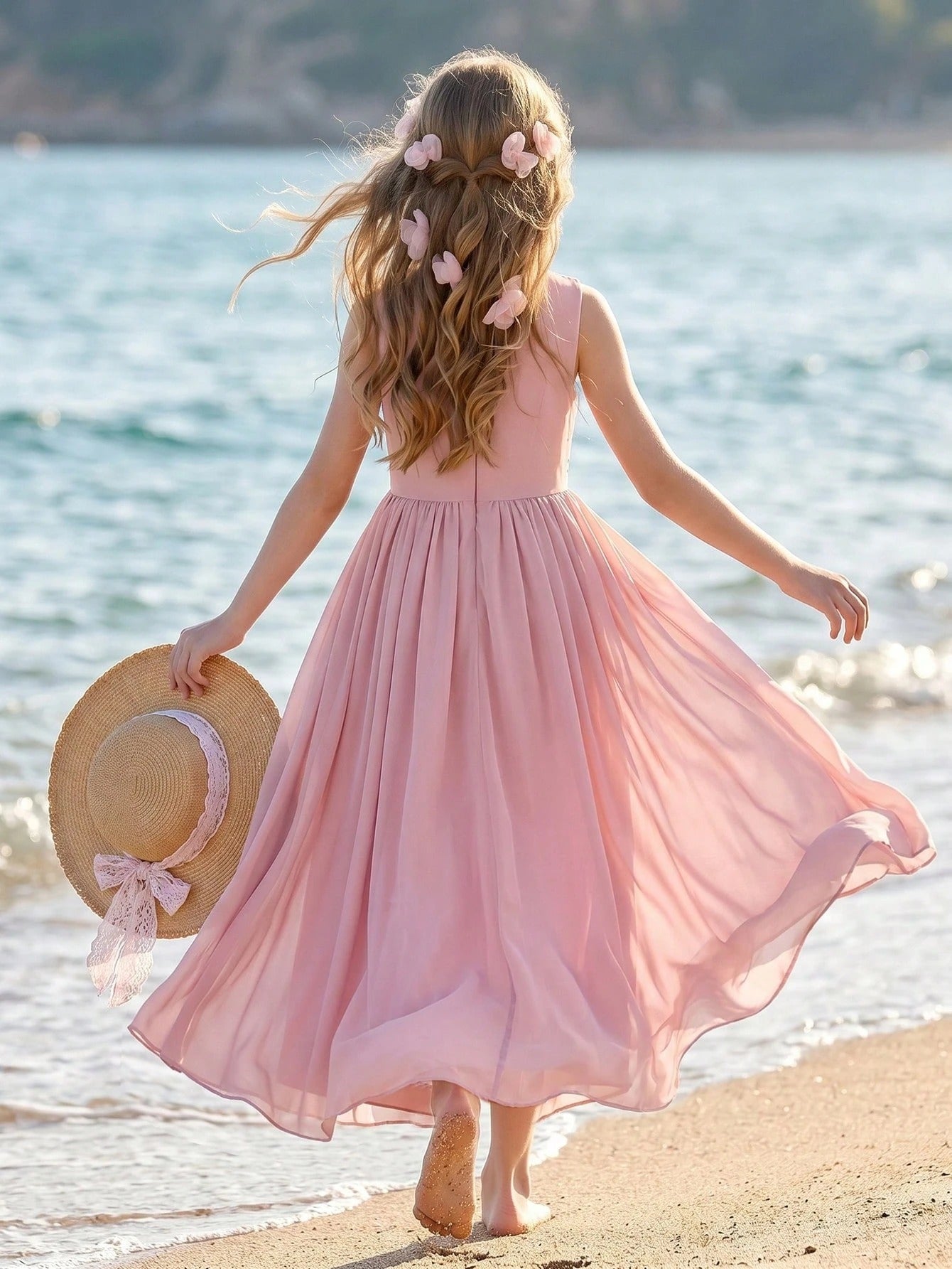 5111 Children's Princess Dress Cute Pageant Flower Girl Wedding Gown Teen Clothing Elegant Dresses for Girls for 10 Years Old