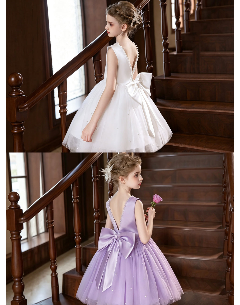 5151 Girls Pageant Dress Wholesale Lavender Short Princess Gown for Birthday Party Wedding Recital Event Kids Girls Clothing Factory