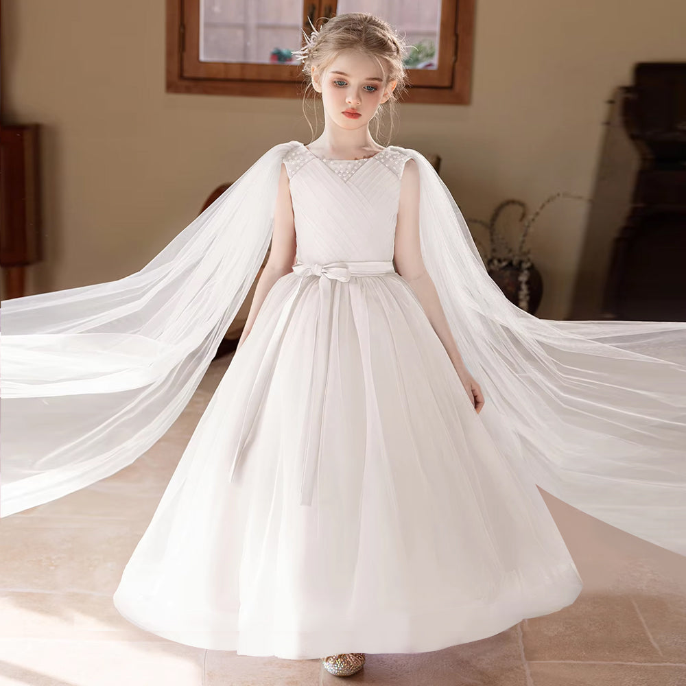 5159 Flower Girl Wedding Bridesmaid Dress 4-12 Birthday Party Ball Gown Evening Dress Elegant Princess Dress for Girl