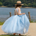 7768 Pageant Backless Flower Girl Dress Embroidery Kids Cute Teenage Beautiful Fancy Princess Wholesale
