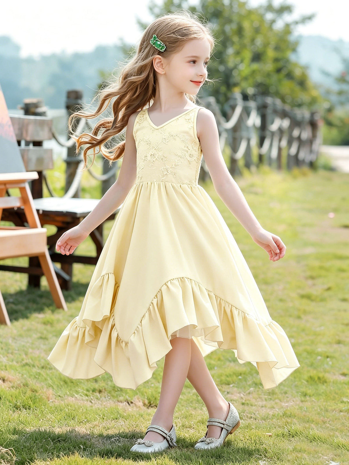 7787 Fashion Teenage Sequin Flower Girl Dress Sleeveless Elegant Casual Cute Ball Gown Wholesale Kids Dance Girls Fancy Wedding