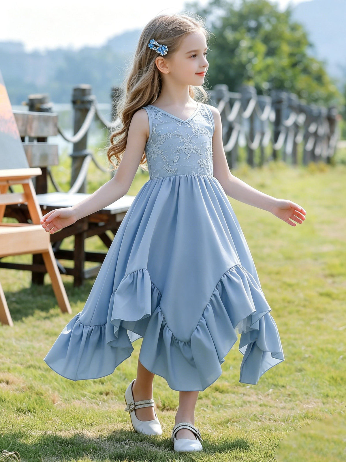 7787 Fashion Teenage Sequin Flower Girl Dress Sleeveless Elegant Casual Cute Ball Gown Wholesale Kids Dance Girls Fancy Wedding